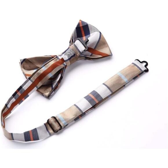 Bow Tie and Suspenders for Men Suspender and Bowtie Handkerchief Set Adjustable - Picture 4 of 7